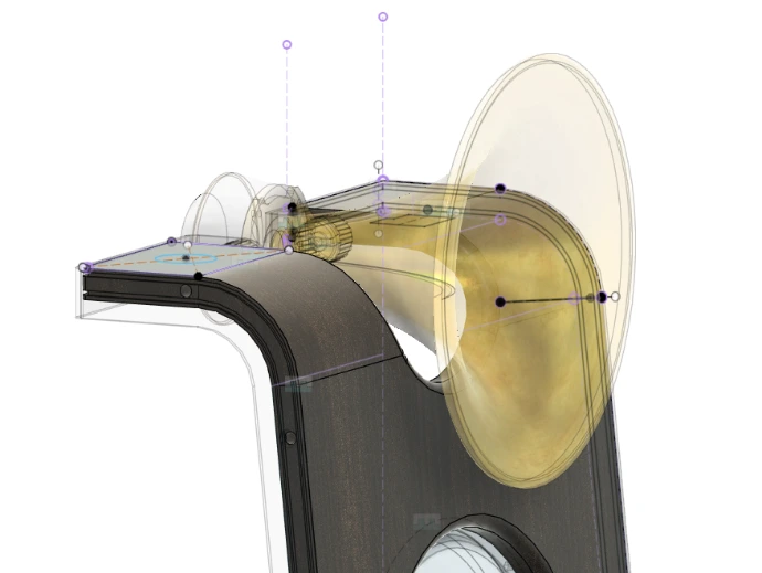 Brass horn with 1.4" compression driver